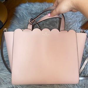 Kaye spade tote cross body blush pink bag 100% REAL COW LEATHER